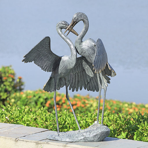 Gentle Embrace Cranes Garden Sculpture by San Pacific International/SPI Home