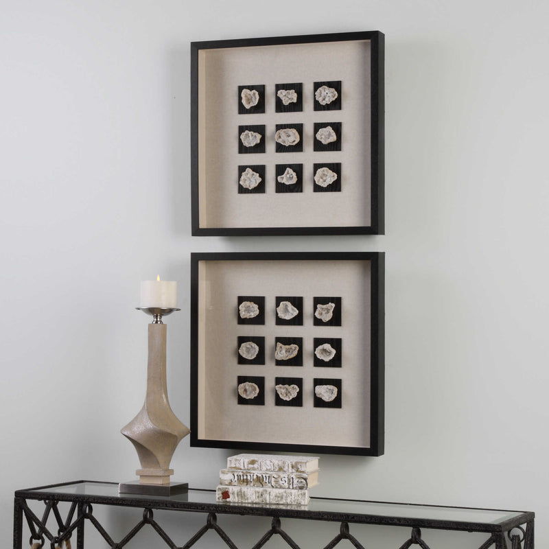 Geode 9 Linen Shadow Box