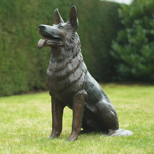 German Shepherd Outdoor Statue