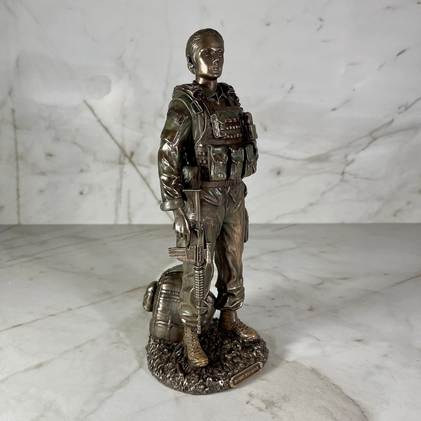 Female Soldier StatueDefend & Serve — AllSculptures