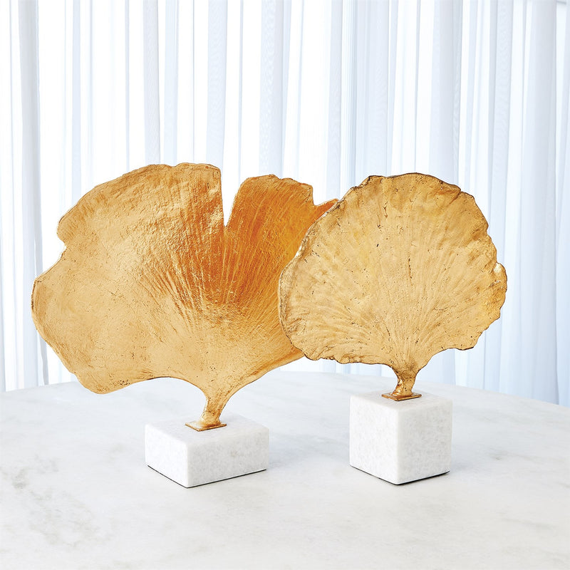 Ginkgo Leaf Sculpture Gold 4