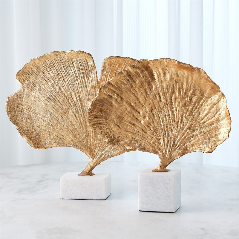 Ginkgo Leaf Sculpture Gold 5