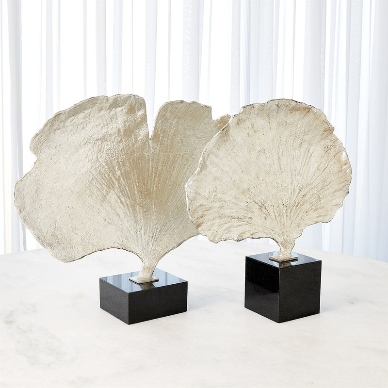 Ginkgo Leaf Sculpture Silver 2