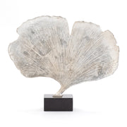 Ginkgo Leaf Sculpture Silver 4