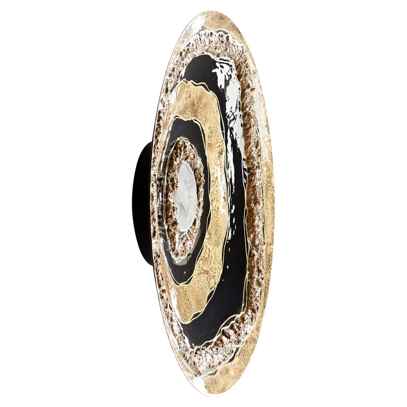 Mystic Gold Art Glass Wall Bowls