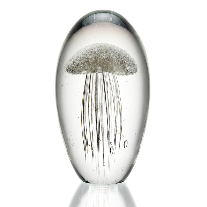 Glass Jellyfish Figurine- Gold-Clear- Glow in the Dark by San Pacific International/SPI Home