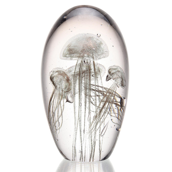 Gold Jellyfish Quartet Glass Figurine- Glow in the Dark by San Pacific International/SPI Home