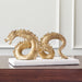 Gold Leaf Dragon Sculpture