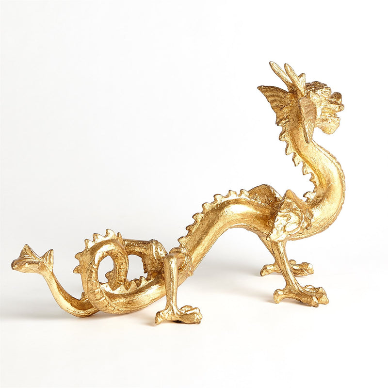 Gold Leaf Dragon Statue 2