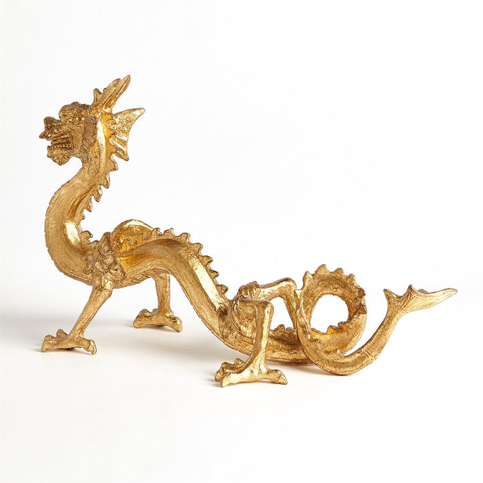 Gold Leaf Dragon Statue 3