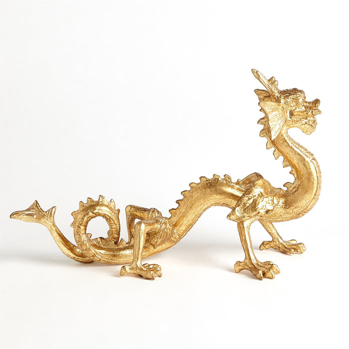 Gold Leaf Dragon Statue 5