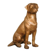 Golden Lab Bronze Statue