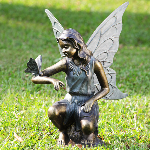 Grace Garden Sculpture - Fairy and Butterfly by San Pacific International/SPI Home