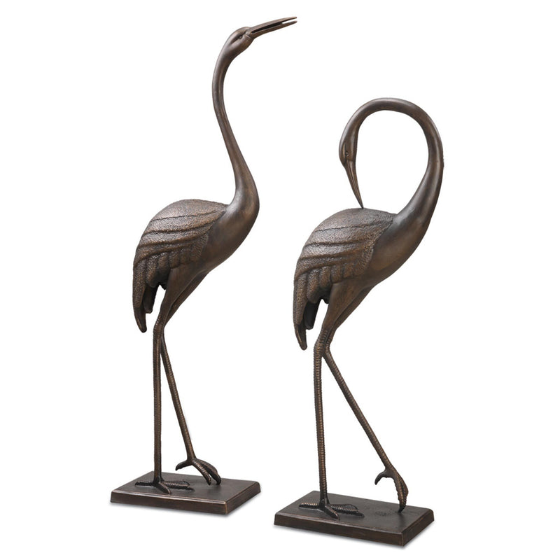 Graceful Crane Pair Garden Sculptures by San Pacific International/SPI Home