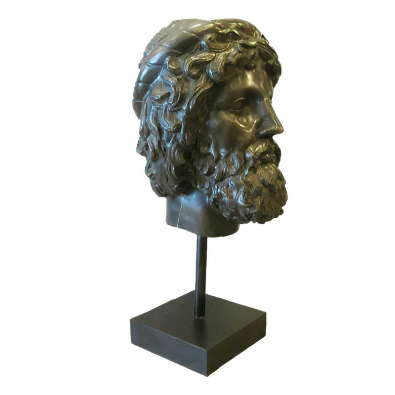Greek Style Male Bust on Marble Base