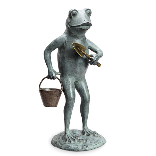 Green Thumb Frog Garden Sculpture by San Pacific International/SPI Home