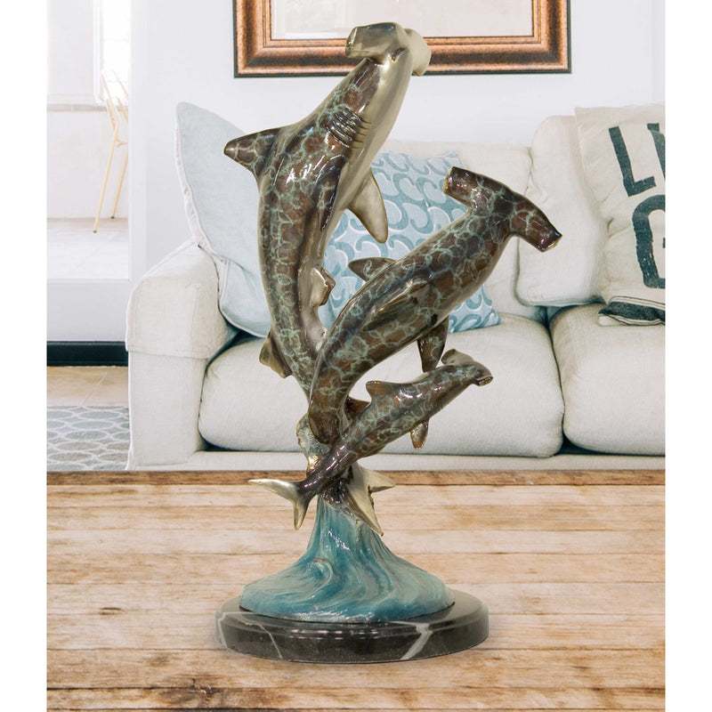 Hammerhead Shark Tabletop Sculpture