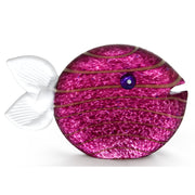 Hand Blown Glass Fish Sculpture Purple