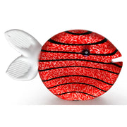Hand Blown Glass Fish Sculpture Red
