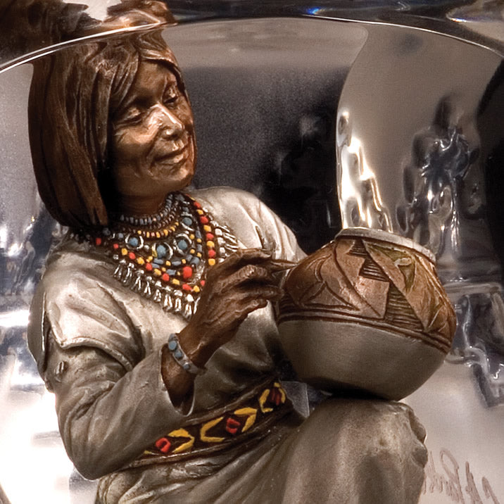 Hands of Time- Native American Female Sculpture