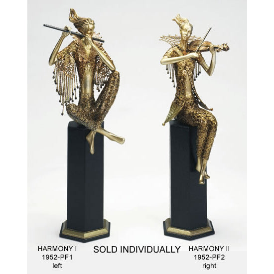 Harmony I Modern Flutist Sculpture by Artmax
