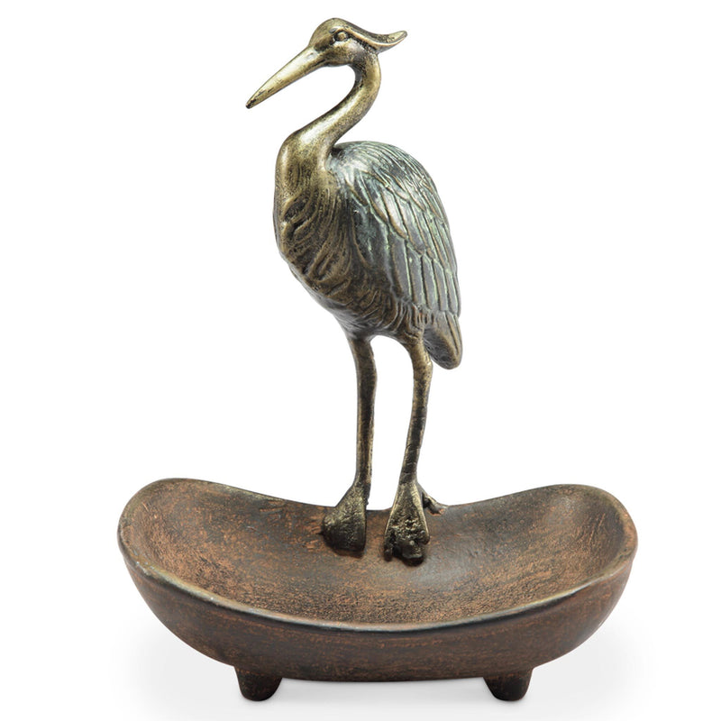 Heron Bird Soap Dish- Aluminum by San Pacific International/SPI Home