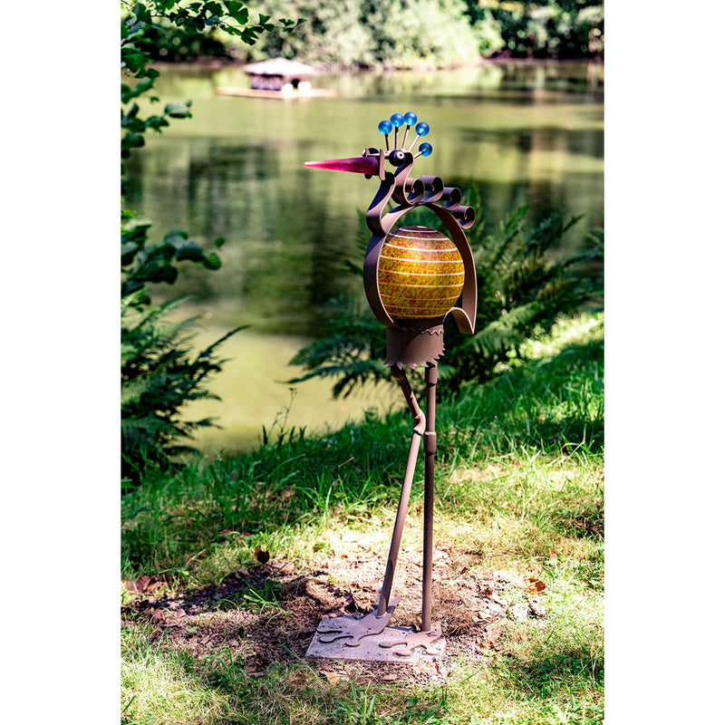 Heron Garden Statue Blown Glass
