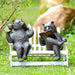 Hipster Bears on Bench Garden Sculpture by San Pacific International/SPI Home