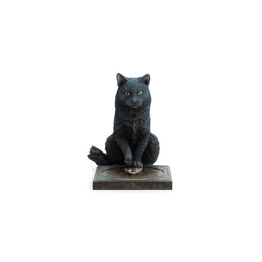 His Master's Voice- Black Cat on Ouija Board Statue by Veronese Design