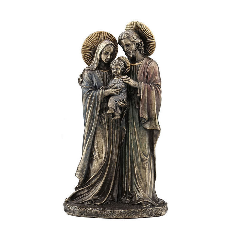 Holy Family Statue- Joseph and Mary Holding Young Jesus