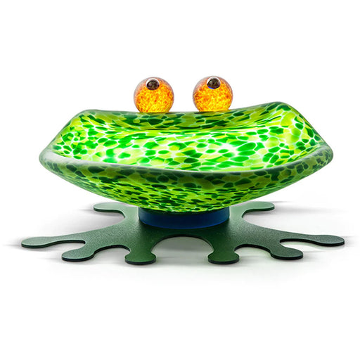 Hopper Frog Bowl Green Glass Borowski
