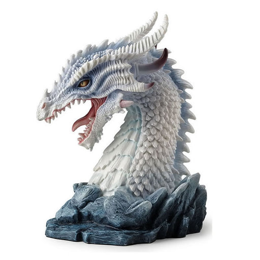 Horned Azure Dragon Bust Statue