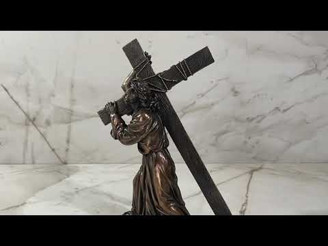 Jesus On The Way To Calvary Statue Video