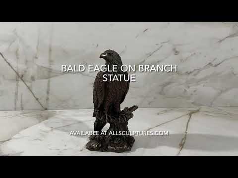 Bald Eagle On Branch Statue Video