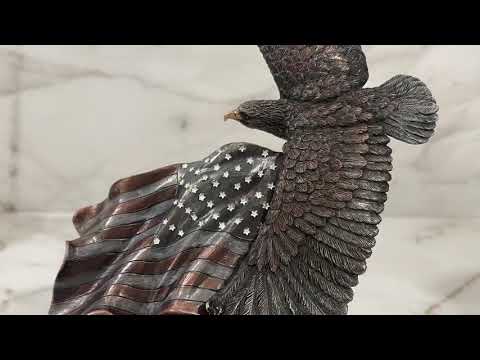 American Pride Statue- Bald Eagle and Flag Video
