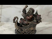Santa In Sleigh Christmas Statue Video