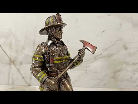 firefighter statue video