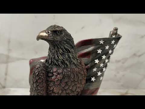Eagle with flag award statue video