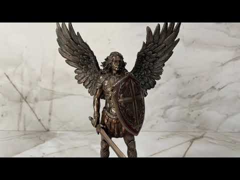 Saint Michael With Sword Statue Video