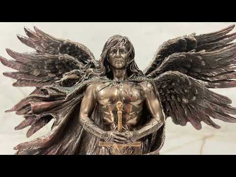 Six-Winged Guardian Angel/Seraphim with Serpent Statue Video