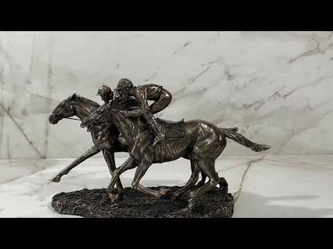 Two Jockeys Racing Sculpture Video