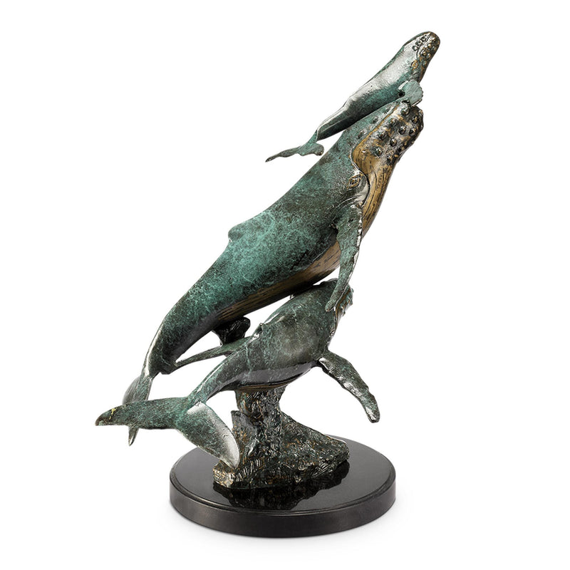 Humpback Whale Family Sculpture by San Pacific International/SPI Home