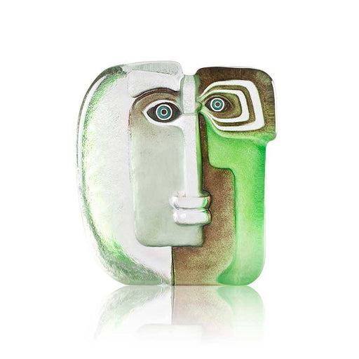 Ideo Crystal Masq Sculpture, Green by Mats Jonasson