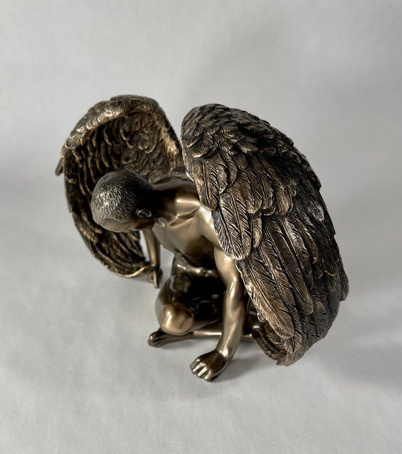 Male Nude Angel Sitting Statue