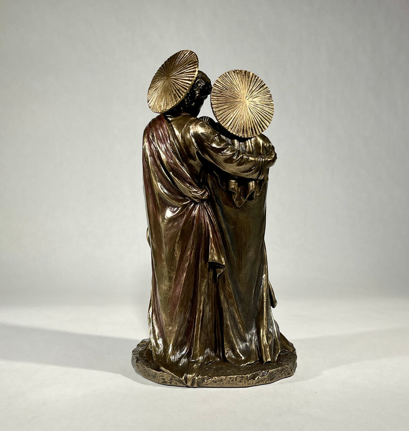 Holy Family Statue- Joseph and Mary Holding Young Jesus