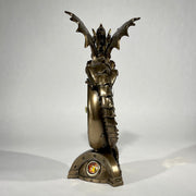 Steampunk Dragon Perching On Clock