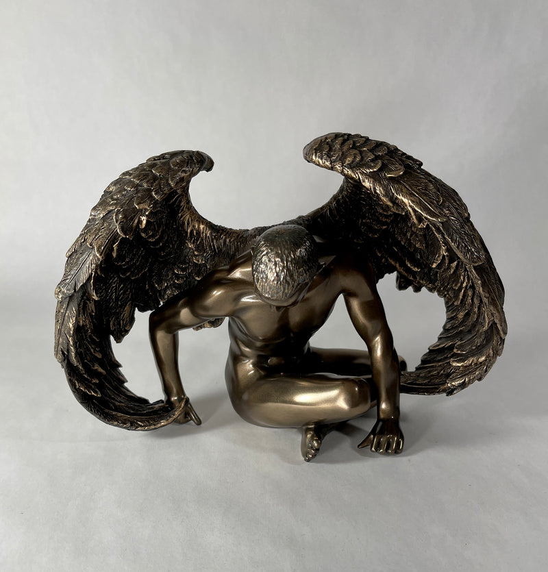 Male Nude Angel Sitting Statue