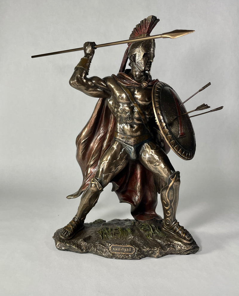 Leonidas With Spear And Shield Sculpture