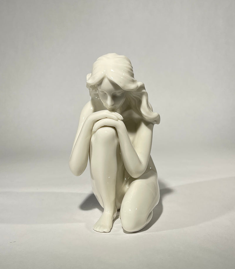 Sultry II- Female Nude Sculpture, Glazed Finish