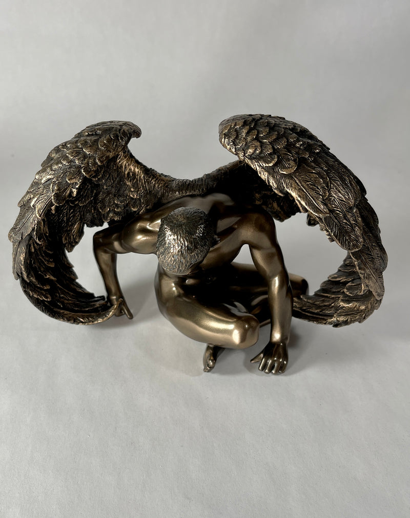 Male Nude Angel Sitting Statue